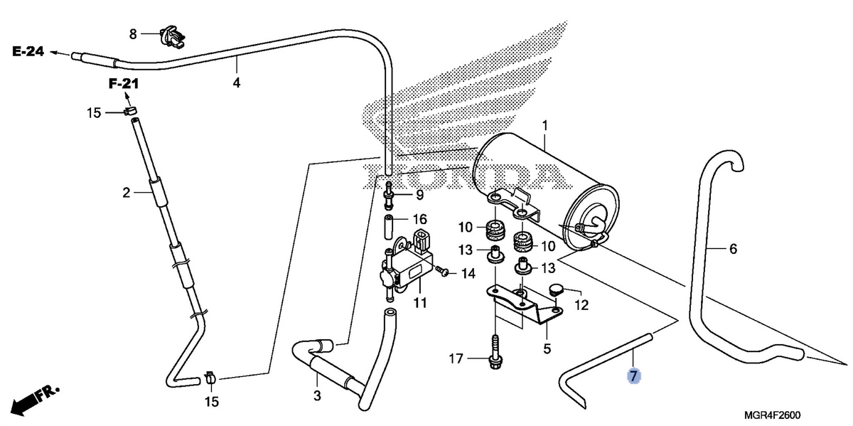 Honda OEM part 17465-MGR-770