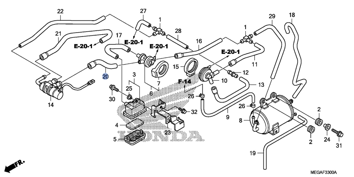 Honda OEM part 17466-MFE-770