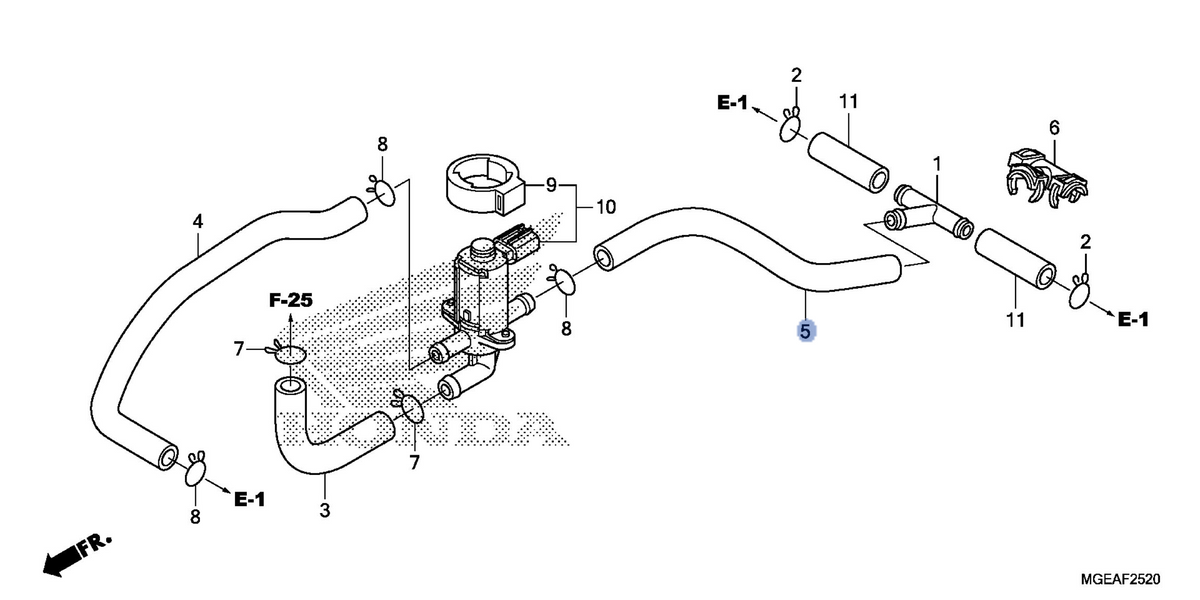 Honda OEM part 17466-MGE-000