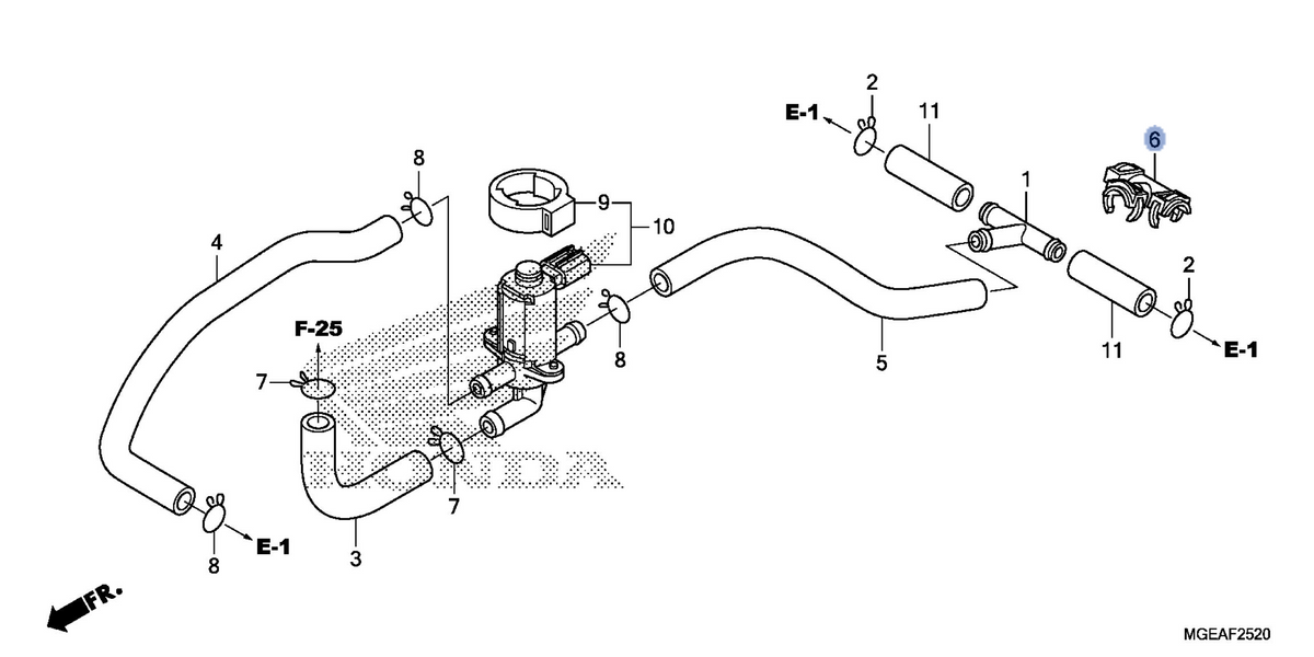 Honda OEM part 17467-MGE-000