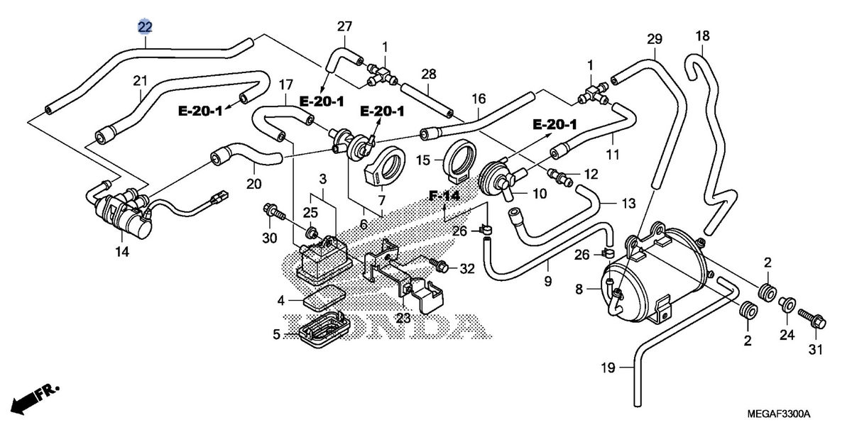 Honda OEM part 17468-MFE-770