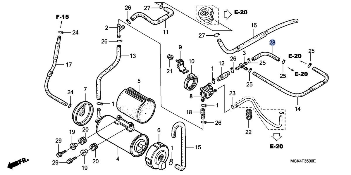 Honda OEM part 17469-MCK-L50