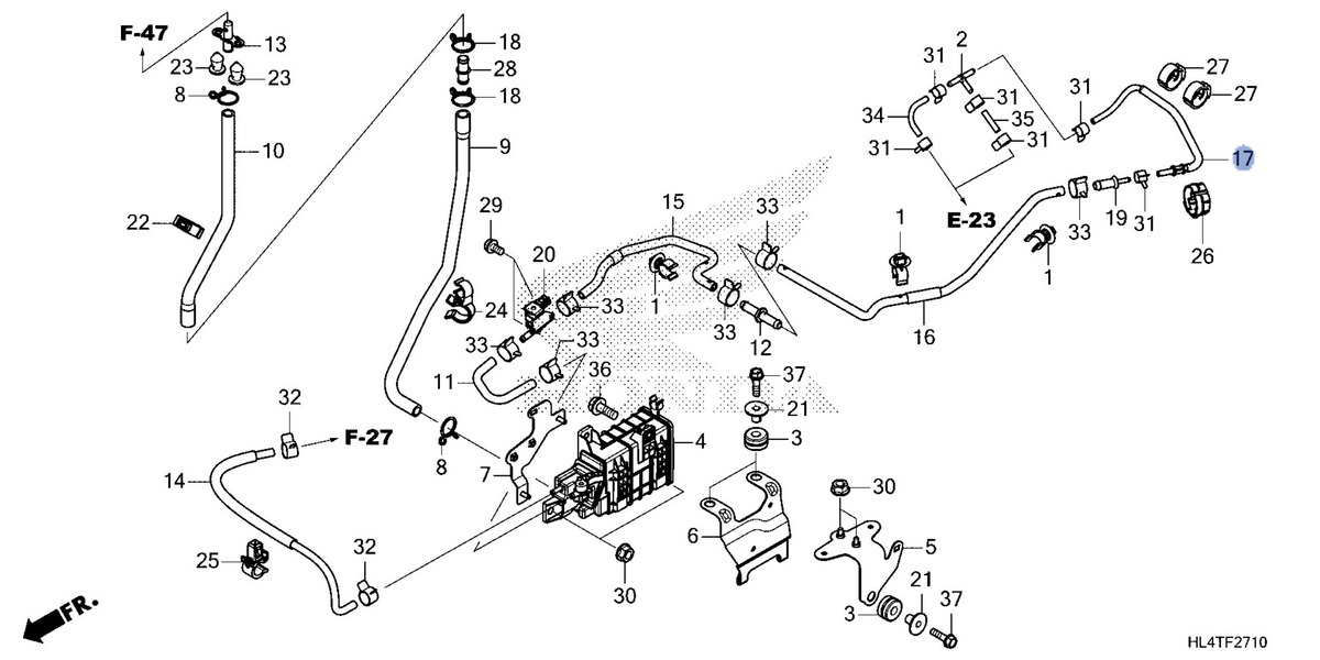 Honda OEM part 17470-HL4-D70