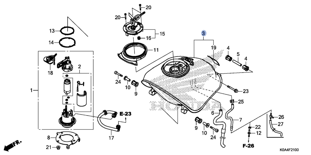 Honda OEM part 17500-K0A-E10