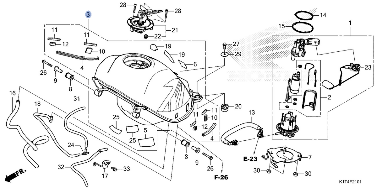 Honda OEM part 17500-K1T-E10ZA