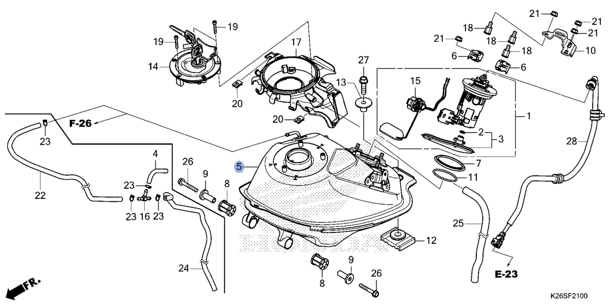 Honda OEM part 17500-K26-G00
