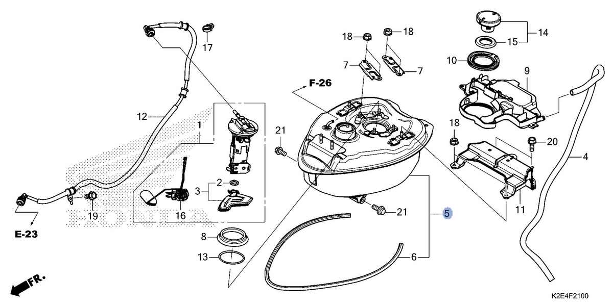 Honda OEM part 17500-K2E-T00ZB