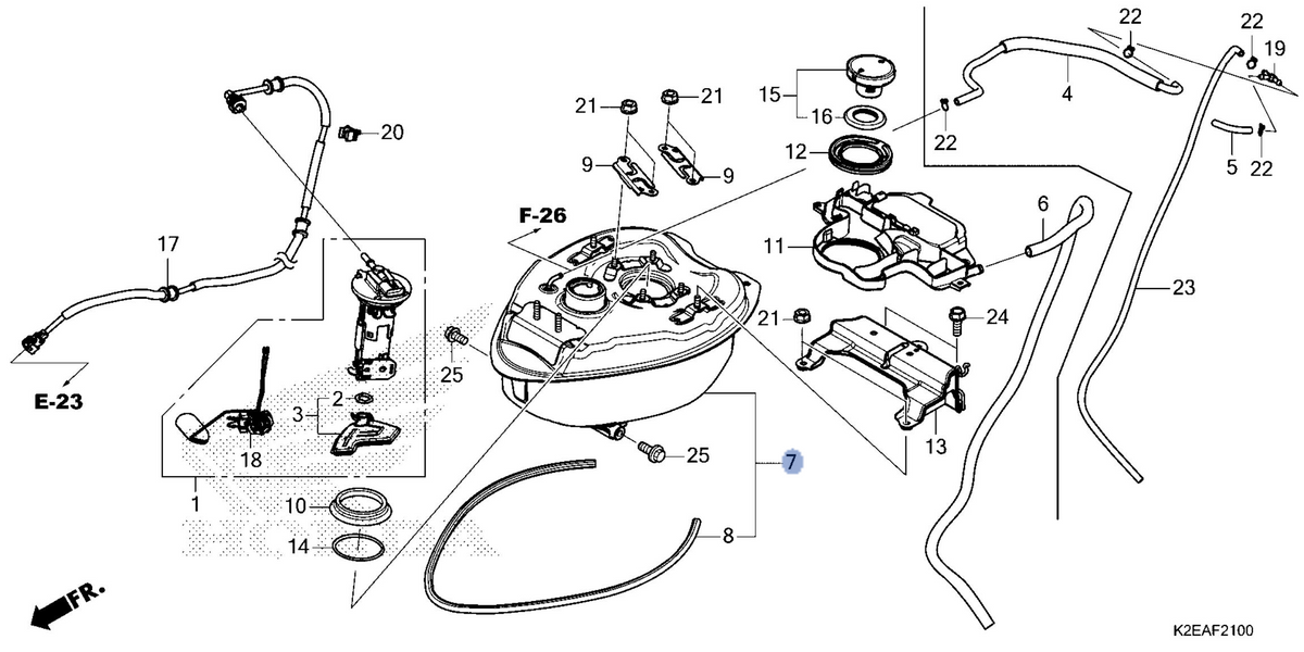 Honda OEM part 17500-K2E-T00ZH