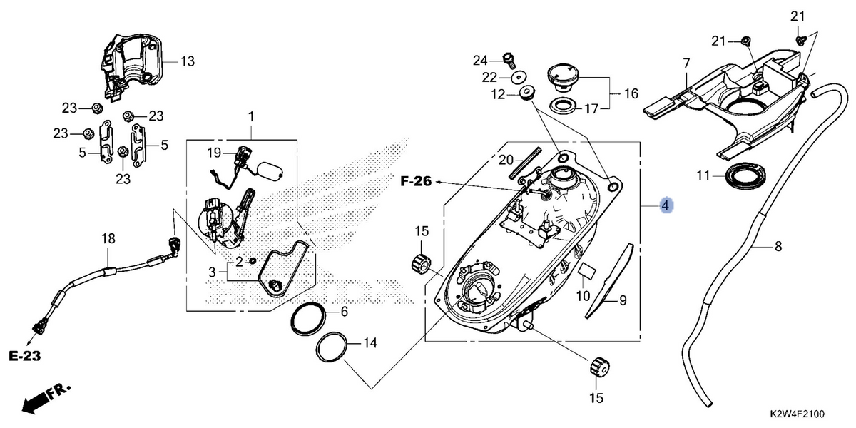 Honda OEM part 17500-K2W-J10