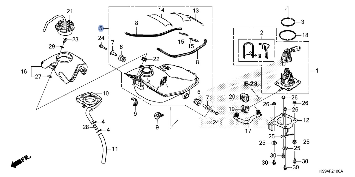 Honda OEM part 17500-K99-A01