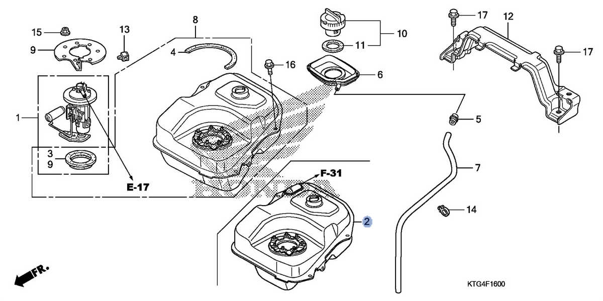 Honda OEM part 17500-KTG-A10