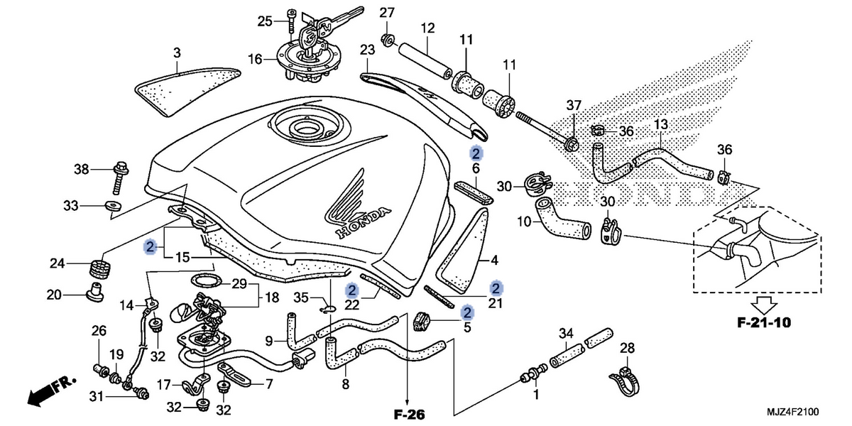 Honda OEM part 17500-MCS-D90ZD