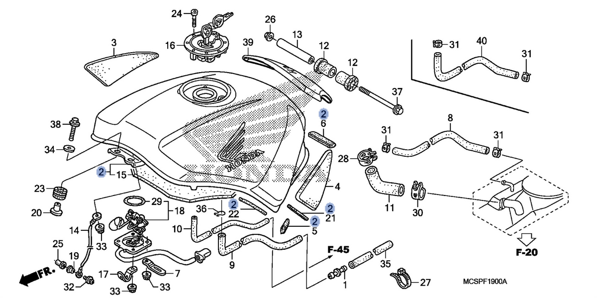 Honda OEM part 17500-MCS-G03ZD