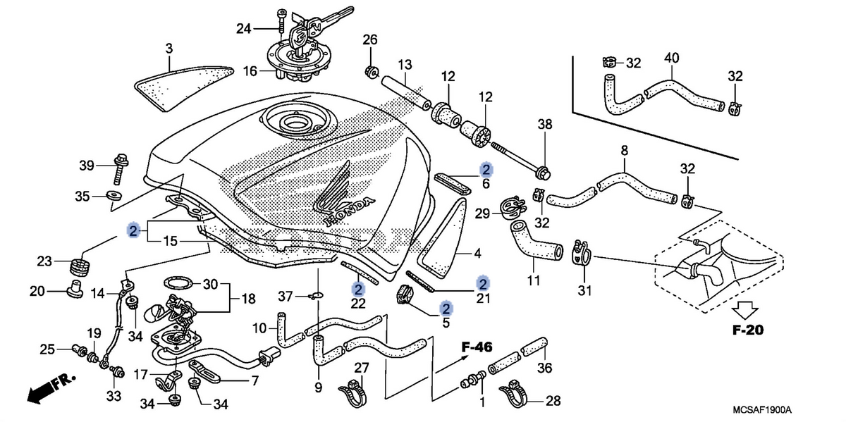 Honda OEM part 17500-MCS-K10ZA