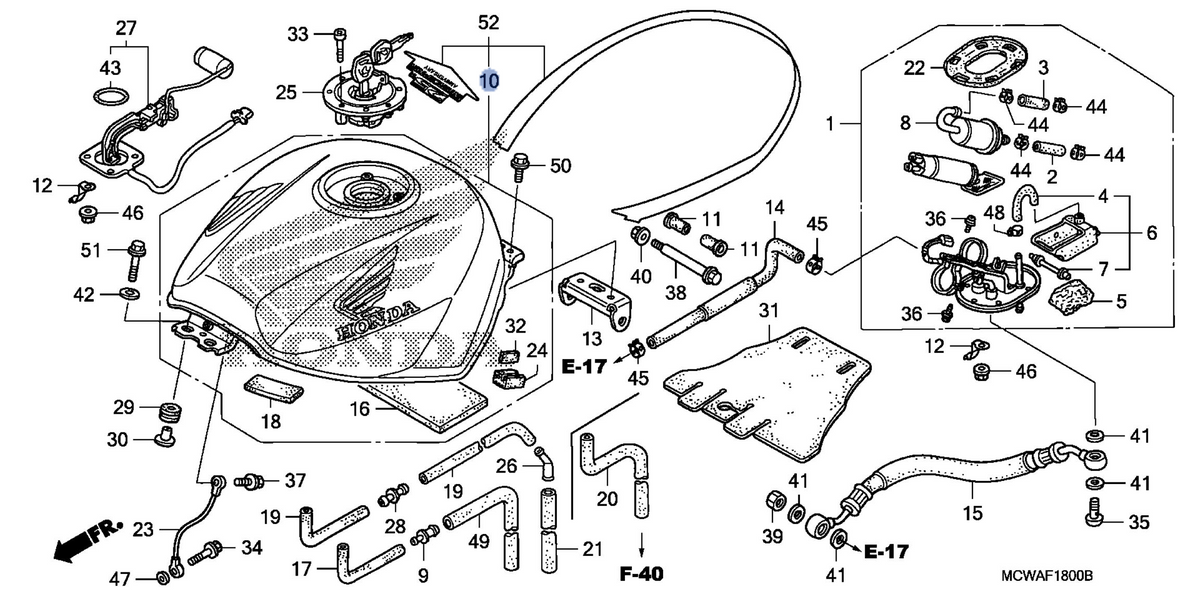 Honda OEM part 17500-MCW-K80ZA