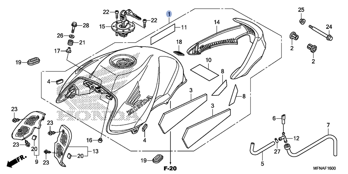 Honda OEM part 17500-MFN-730ZA