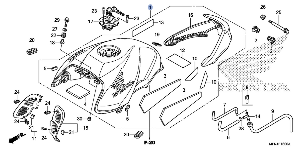 Honda OEM part 17500-MFN-S01ZB