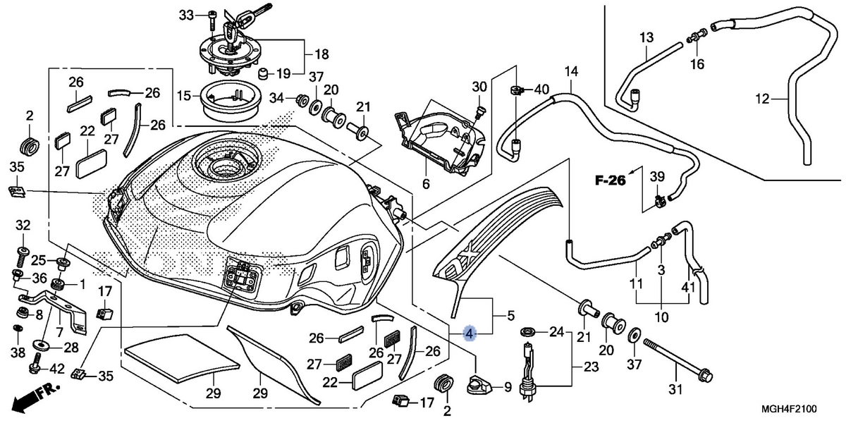 Honda OEM part 17500-MGH-H20ZA