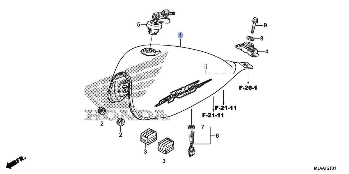 Honda OEM part 17500-MGR-670ZE