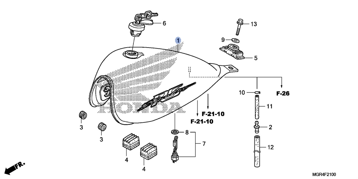 Honda OEM part 17500-MGR-A10ZA