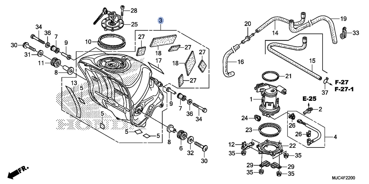 Honda OEM part 17500-MJC-A00