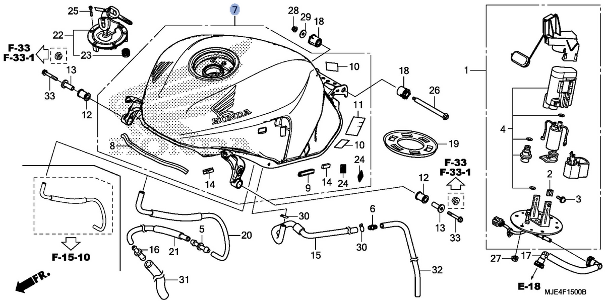 Honda OEM part 17500-MJE-G00ZA