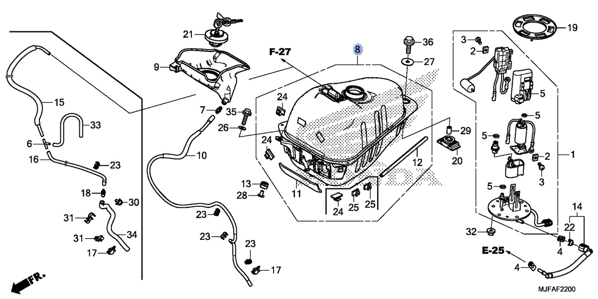 Honda OEM part 17500-MJF-A00