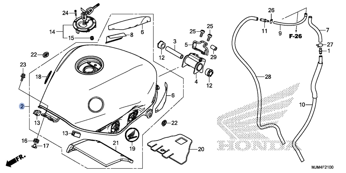 Honda OEM part 17500-MJM-D00ZD