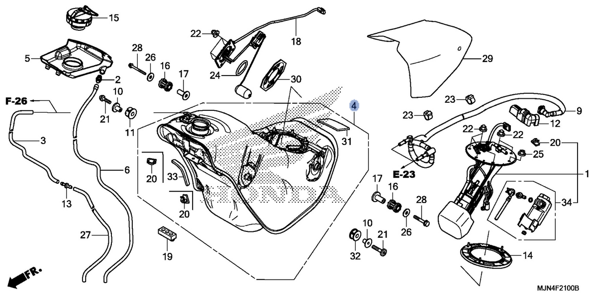 Honda OEM part 17500-MJN-A00