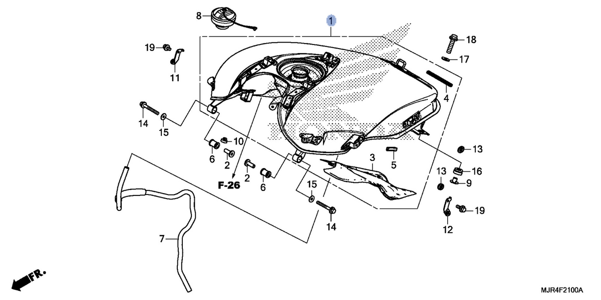 Honda OEM part 17500-MJR-670ZC