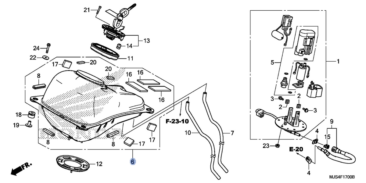 Honda OEM part 17500-MJS-J70