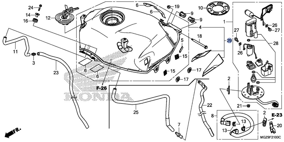 Honda OEM part 17500-MJV-J81ZB