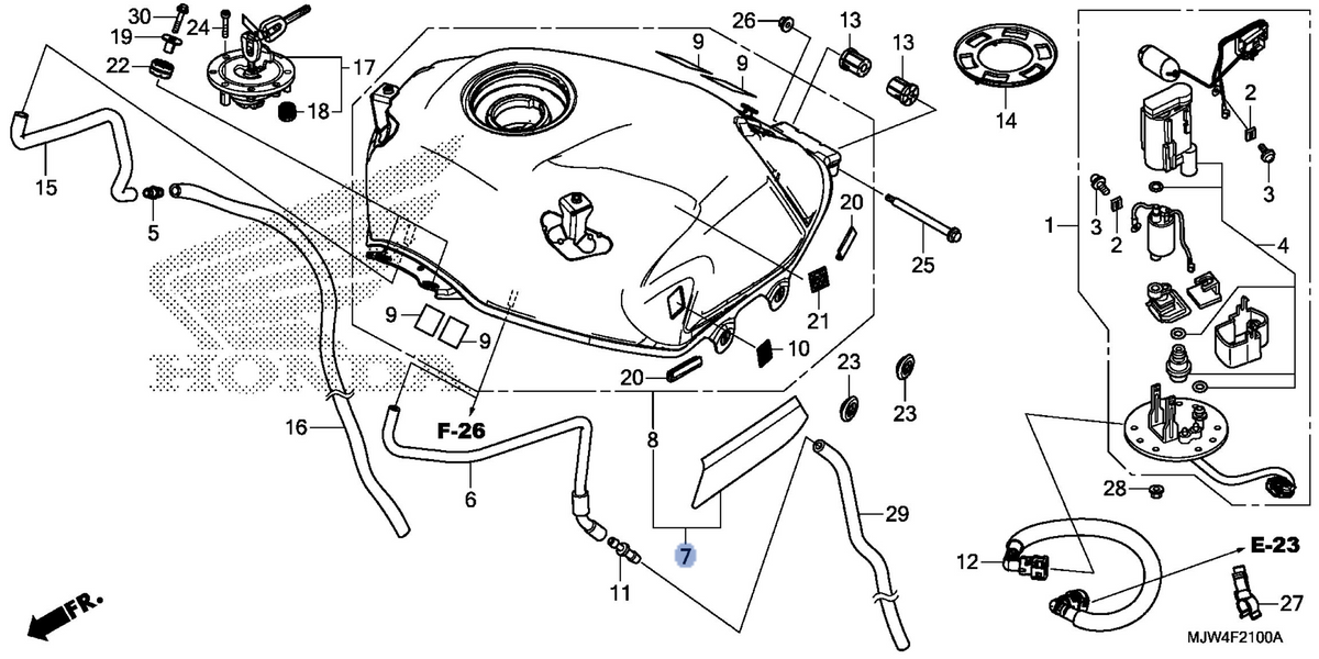 Honda OEM part 17500-MJW-880ZD