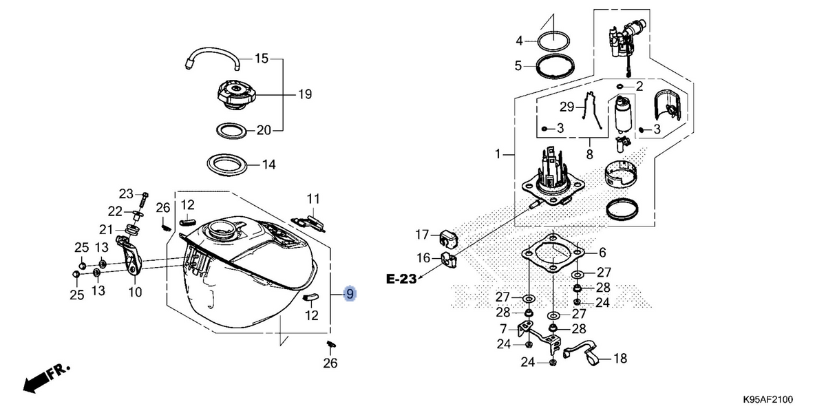 Honda OEM part 17500-MKE-AF0