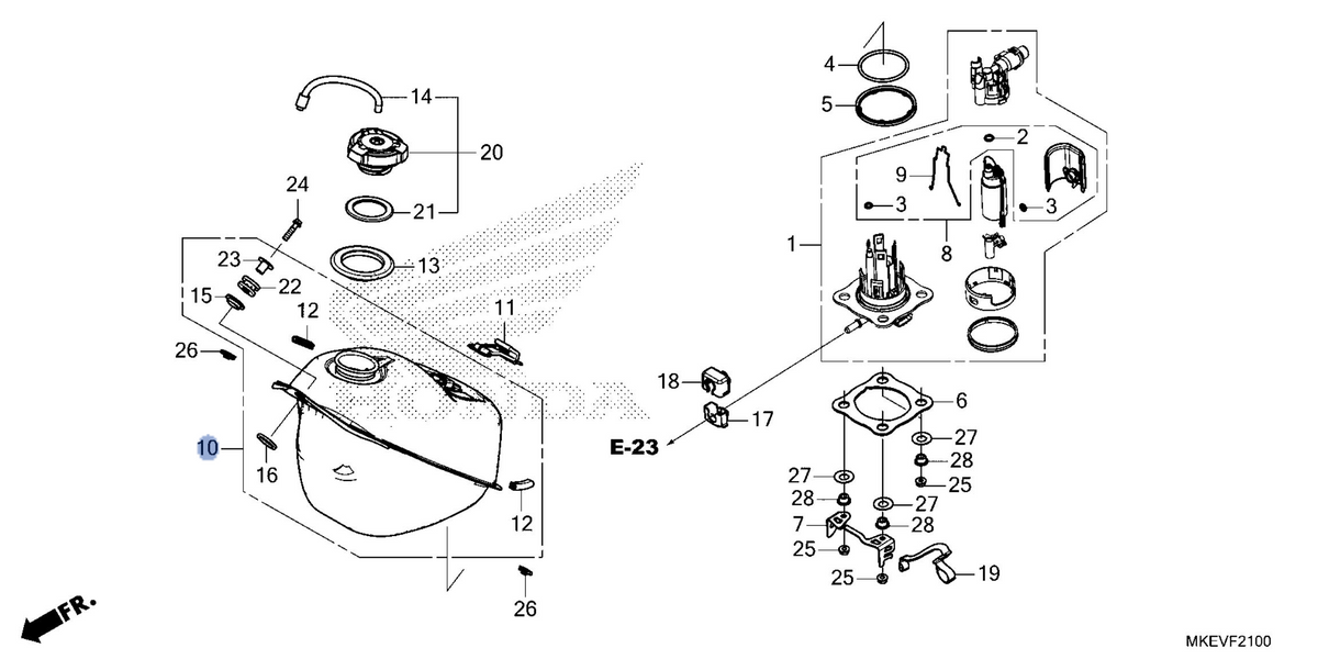 Honda OEM part 17500-MKE-B50
