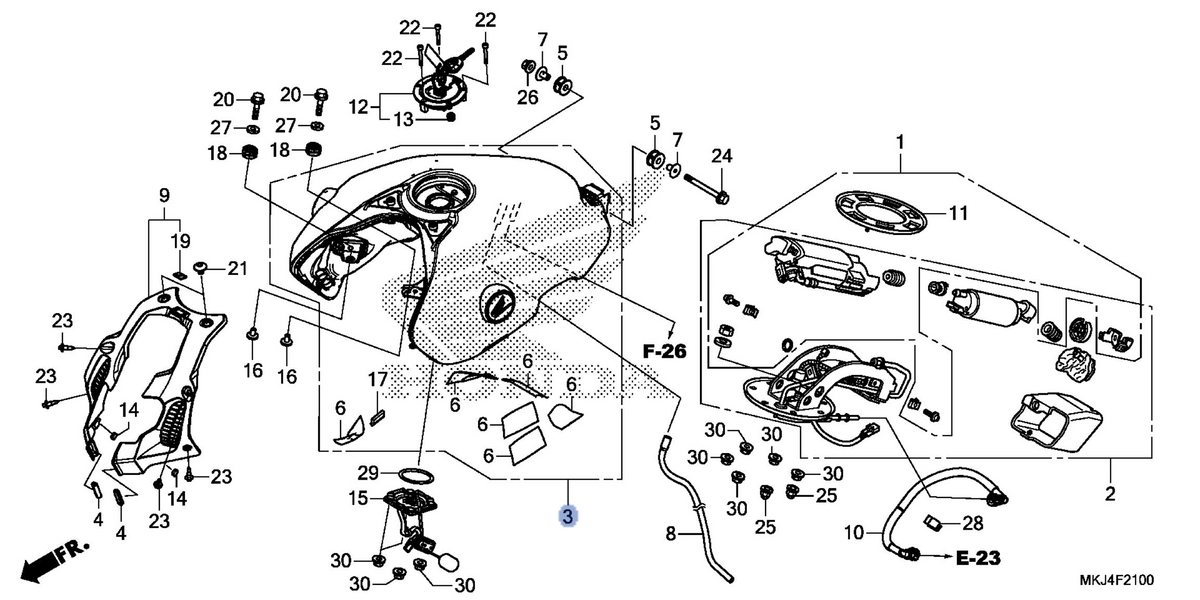 Honda OEM part 17500-MKJ-D00ZC