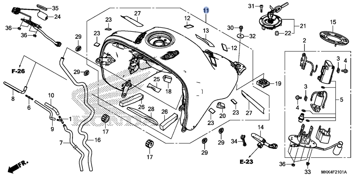 Honda OEM part 17500-MKK-D71ZA