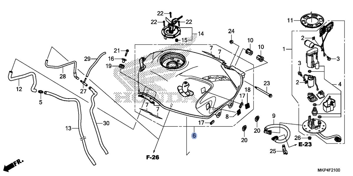 Honda OEM part 17500-MKP-J80ZC