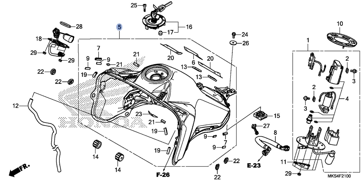 Honda OEM part 17500-MKS-E40ZB