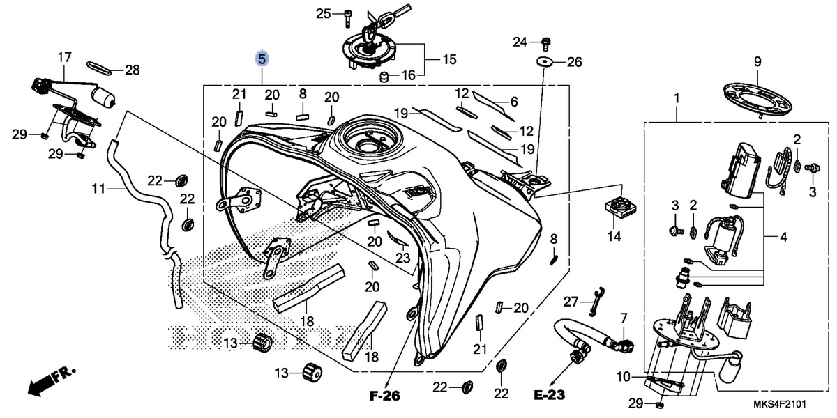Honda OEM part 17500-MKS-EC1ZB