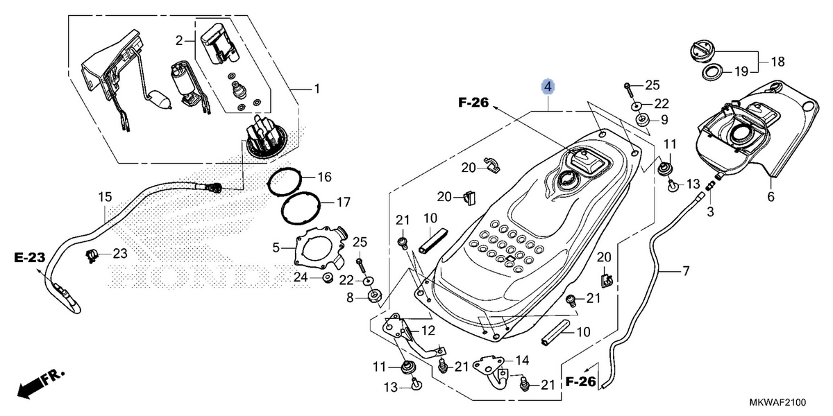 Honda OEM part 17500-MKW-D00