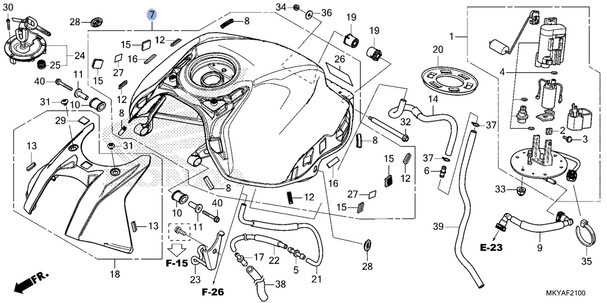 Honda OEM part 17500-MKY-D50ZM
