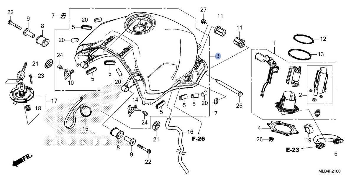 Honda OEM part 17500-MLB-D20ZA