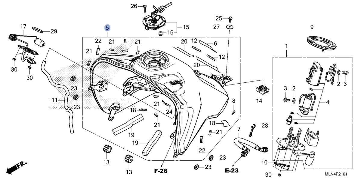 Honda OEM part 17500-MLN-ES0ZA