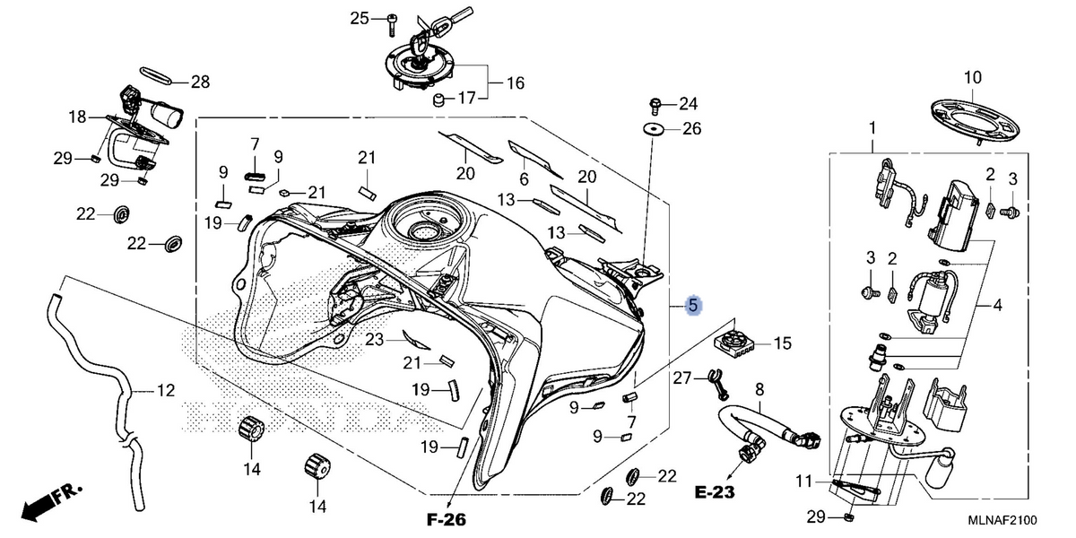 Honda OEM part 17500-MLN-S00ZA