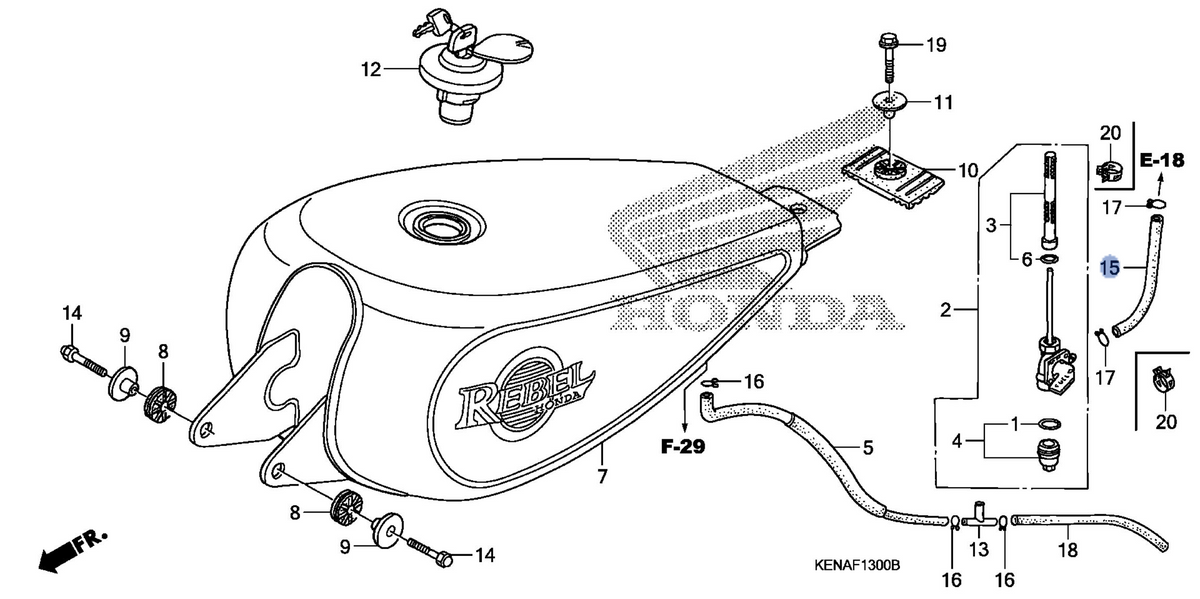 Honda OEM part 17501-KEN-B11
