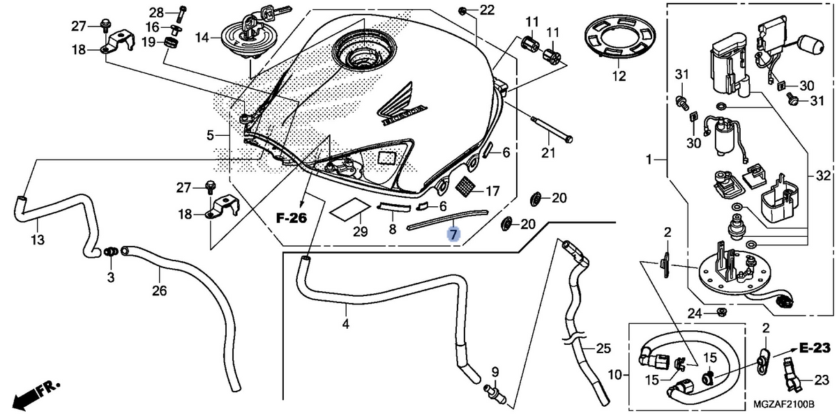 Honda OEM part 17502-MGZ-J40