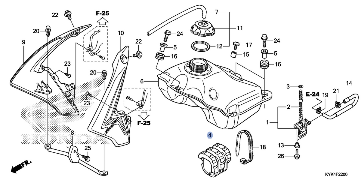 Honda OEM part 17504-KYK-910