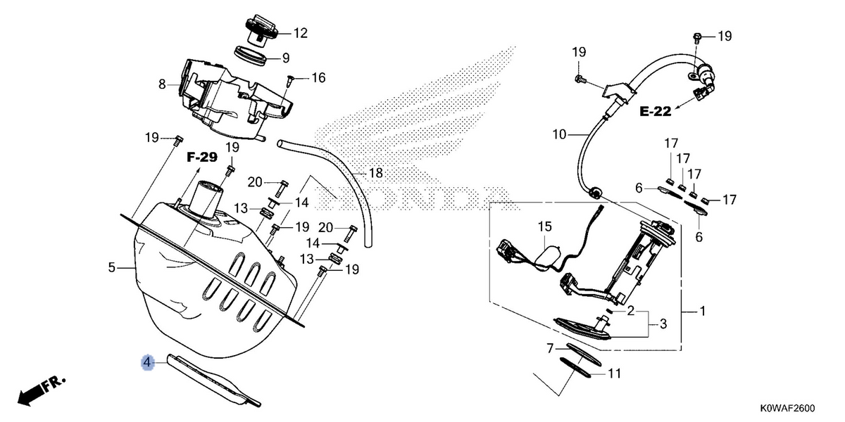 Honda OEM part 17506-K1Z-J10