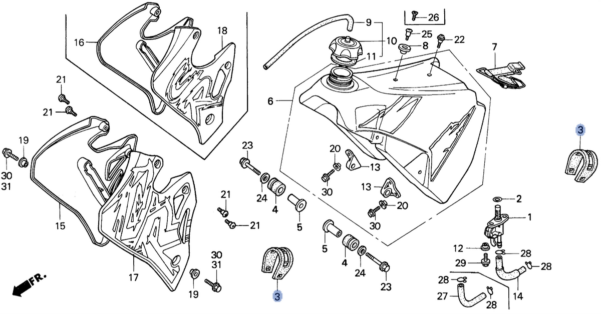 Honda OEM part 17506-KZ3-860